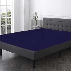 DIAMOND FITTED SHEET DOUBLE NAVY