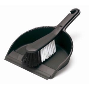 ADDIS DUSTPAN & BRUSH BLACK SOFT