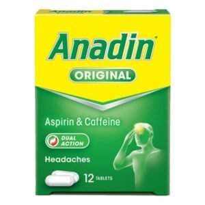 ANADIN ORIGINAL ASPIRIN & CAFFEINE 12S PK12