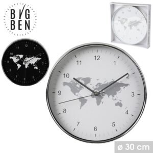 URBAN LIVING WALL CLOCK 30CM 2 COLOURS BLACK & WHITE