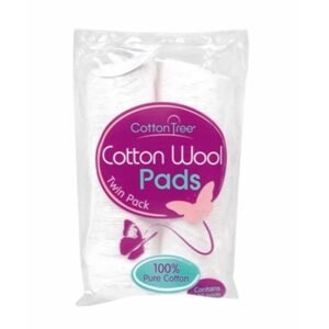 COTTON TREE 80 COTTON WOOL PADS ROUND LARGE PACK OF 24