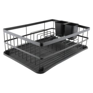 APOLLO DISH DRAINER FLAT WITH TRAY IRON BLACK