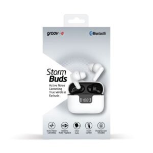 GROOV-E STORM BUDS TRUE WIRELESS EARPHONE WITH ANC WHITE