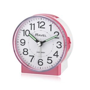 BEEP ALARM ROUND WHITE / PINK