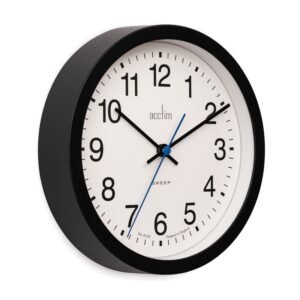ACCTIM BROMHAM BLACK WALL CLOCK
