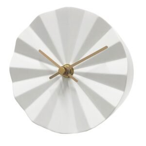 ACCTIM LAYLA WHITE RESIN TABLE CLOCK