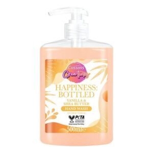 CUSSONS CREATIONS HANDWASH HAPPINESS BOTTLED / VANILLA & SHEA BUTTER 500ML PK6