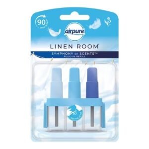 AIRPURE PLUG IN 3 FRAGRANCE REFILL LINEN ROOM PK12
