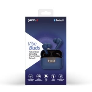 GROOV-E VIBE BUDS TRUE WIRELESS EARPHONE WITH ANC BLUE