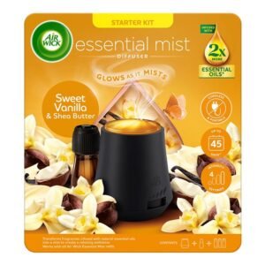 AIRWICK ESSENTIAL MIST KIT VANILLA & SHEA BUTTER PK4