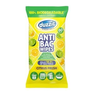 DUZZIT WIPES BIODEGRADABLE ANTI BAC CITRUS FRESH 60S PK14