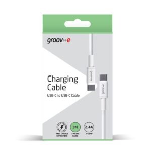 CHARGING CABLE USB-C TO USB-C WHITE 3M