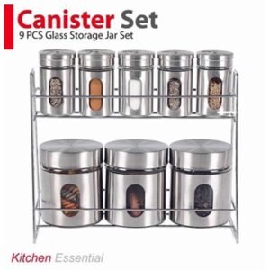 STORAGE JAR SET ON STAND 9PC