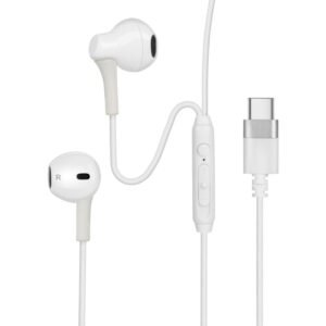 DIGITAL BUDS USB-C EARPHONES WITH REMOTE MIC & VOLUME CONTROL WHITE