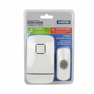 STATUS DOOR CHIME CABLE FREE BATTERY OPERATED