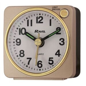 RAVEL MINI ALARM CLOCK SILVER / BLACK / GOLD