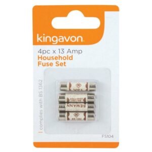 KINGAVON HOUSEHOLD FUSE 13AMP PK4