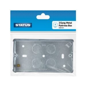 STATUS 2 GANG 45MM METAL PATTRESS BOX