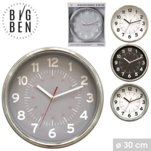 URBAN LIVING WALL CLOCK 30CM 4 ASSORTED COLOURS