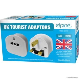 ELPINE UK VISITOR ADAPTOR WHITE PACK OF 20