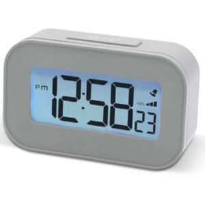ACCTIM KYLE PIGEON GREY DIGITAL ALARM CLOCK