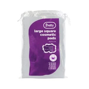 PRETTY COSMETIC PADS 50 SQUARE PACK OF 12