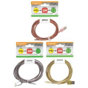 KINGAVON LIGHTNING TO USB METALLIC CABLE 2M - APPLE