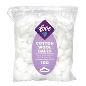 LOVE COTTON WOOL BALLS 100S PK12