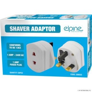 ELPINE SHAVER ADAPTORS 1A WHITE 20 PIECES