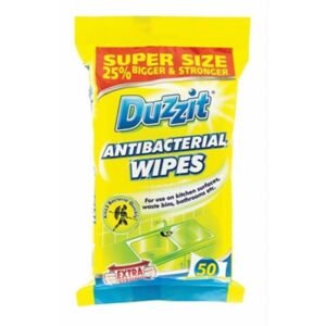 DUZZIT 50 ANTIBACTERIAL WIPES PACK OF 12