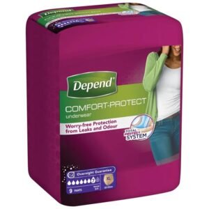 DEPEND ADULT NAPPIES SUPER FEMALE 9'S EXTRA LARGE PACK OF 3