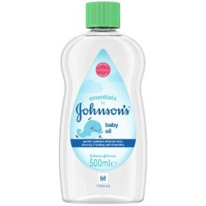 JOHNSONS ESSENTIALS BABY OIL GREEN TOP 500ML PK6
