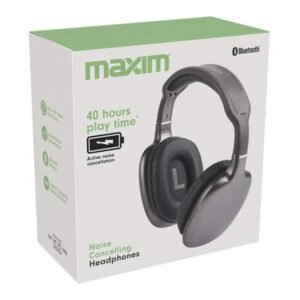 MAXIM NOISE CANCELLING BLUETOOTH HEADPHONES GREY