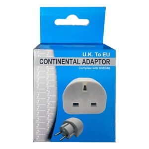 POWERPLUS CONTINENTAL TRAVEL ADAPTOR UK TO EU