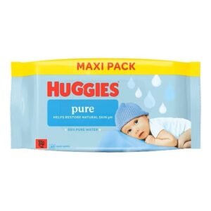 HUGGIES BABY WIPES PURE 60S PK12