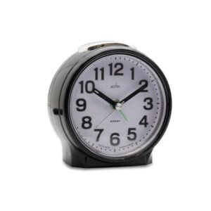 ACCTIM EDEN PEARL BLACK ALARM CLOCK