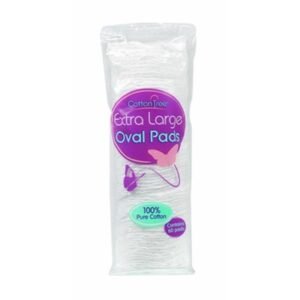 COTTON TREE 40 COTTON WOOL PADS OVAL LARGE PACK OF 24
