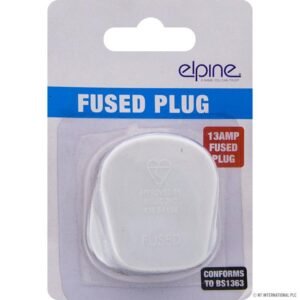 ELPINE 3 PIN FUSED PLUG 13A WHITE