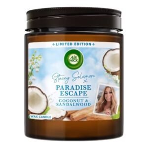 AIRWICK CANDLE PARADISE ESCAPE COCONUT & SANDALWOOD 205G PK6