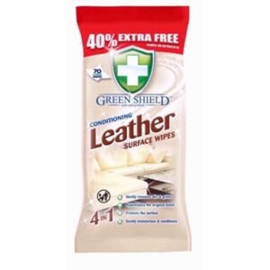 GREEN SHIELD LEATHER WIPES 70S PK12