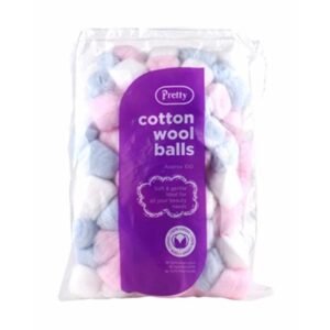 PRETTY COTTON BALLS COLOURED 100S PK12