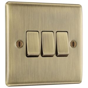 BG GOLD 3 GANG SWITCH