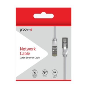 GROOV-E RJ45 NETWORK CABLE GREY 5M