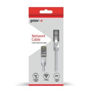 GROOV-E RJ45 NETWORK CABLE GREY 2M