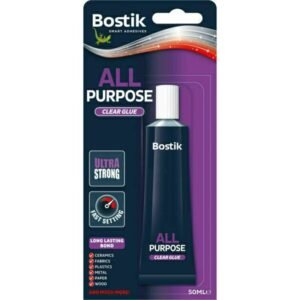 BOSTIK ALL PURPOSE ADHESIVE CLEAR 50ML