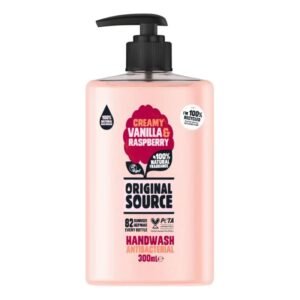 ORIGINAL SOURCE HANDWASH VANILLA & RASPBERRY 300ML PK6