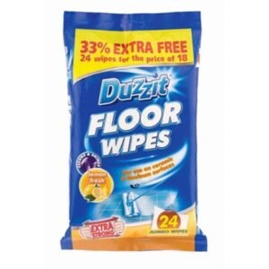 DUZZIT 24 WET FLOOR WIPES PACK OF 12