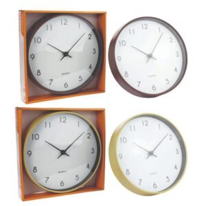 KINGAVON WALL CLOCK WOOD EFFECT 10 INCH ASSORTED