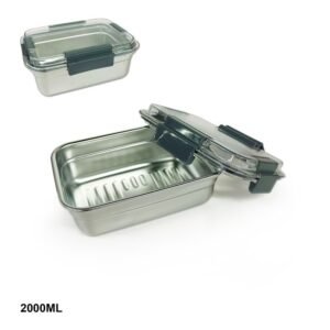 ADORN 2000ML STAINLESS STEEL LUNCH BOX 20X15X8CM