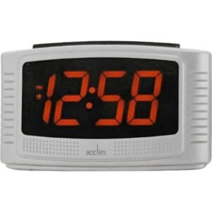 ACCTIM VINA SILVER ALARM CLOCK WITH SNOOZE